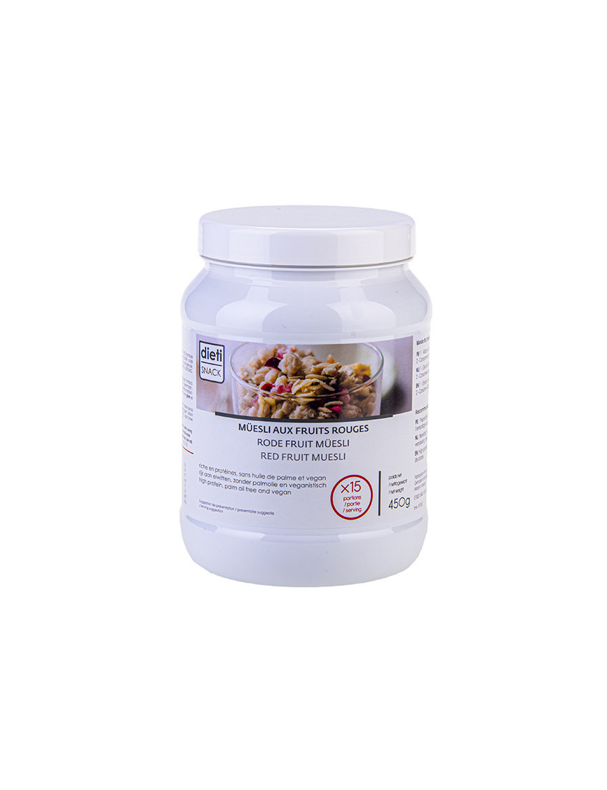 muesli proteico frutti rossi in barattolo