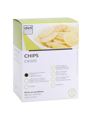 Chips proteiche formaggio e cipolle