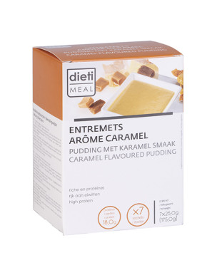 Budino proteico al caramello