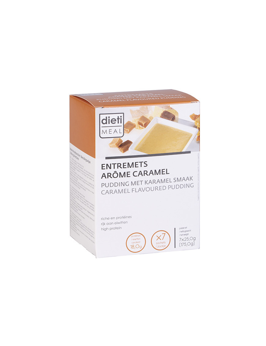 Budino proteico al caramello