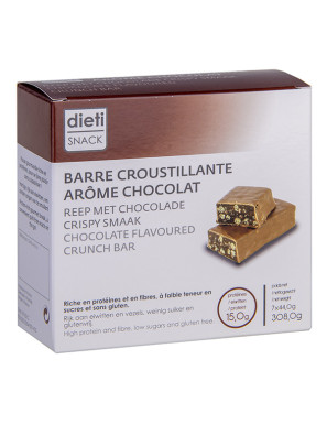 Barretta proteica croccante al cioccolato 