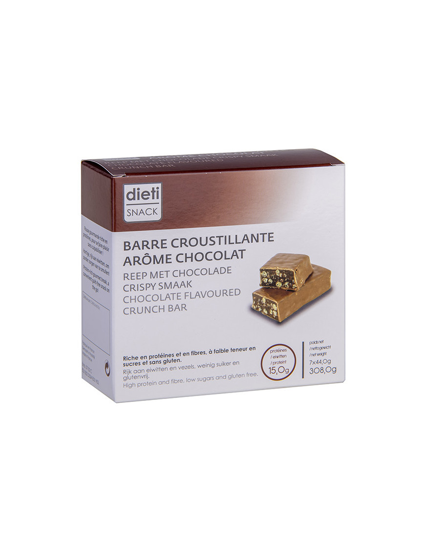 Barretta proteica croccante al cioccolato 