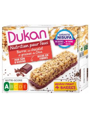 Dukan barrette di crusca d'avena con semi di Chia 