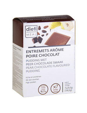 Budino proteico pera e cioccolato
