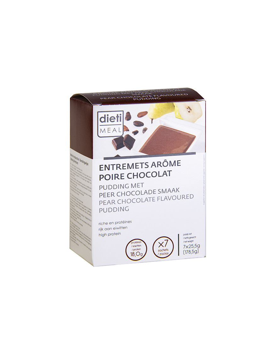 Budino proteico pera e cioccolato
