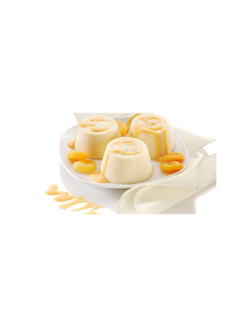 Flan proteico gusto albicocca e vaniglia