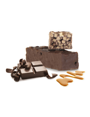 Barretta proteica doppio cioccolato e caramello