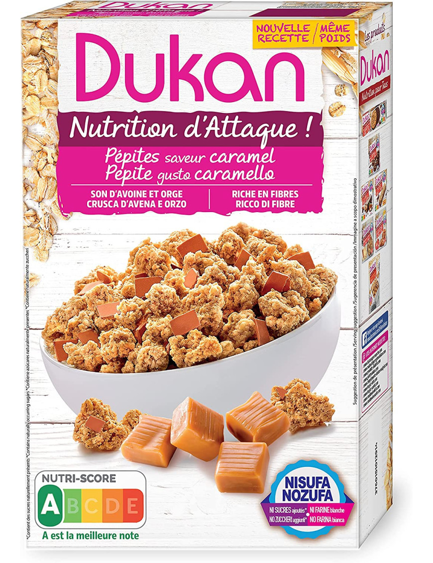 Dukan cereali con scaglie di cioccolato e caramello