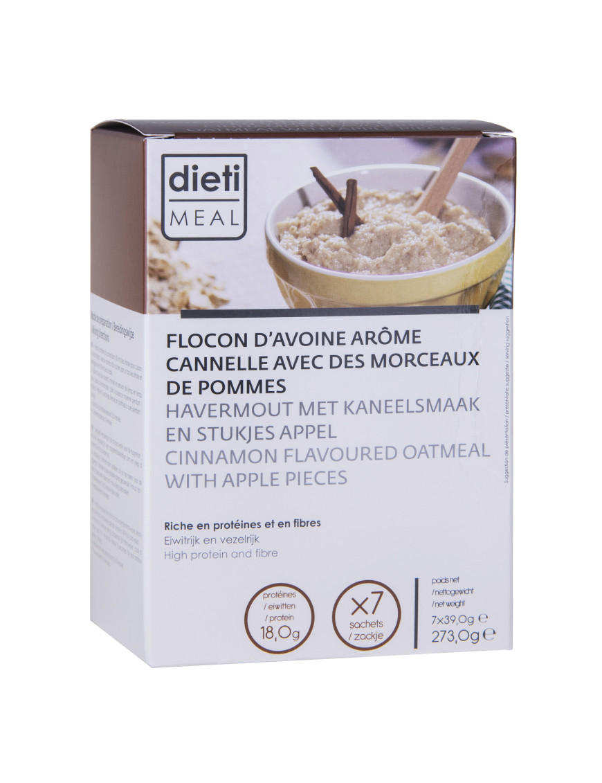 Porridge proteico mela e cannella