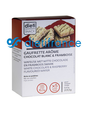 Wafer proteico al cioccolato bianco e lampone