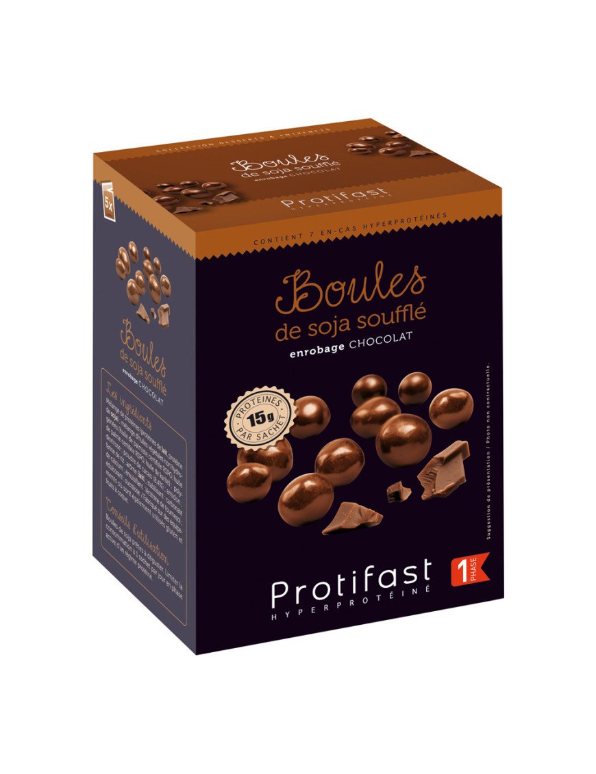 Palline di soia ricoperte di cioccolato