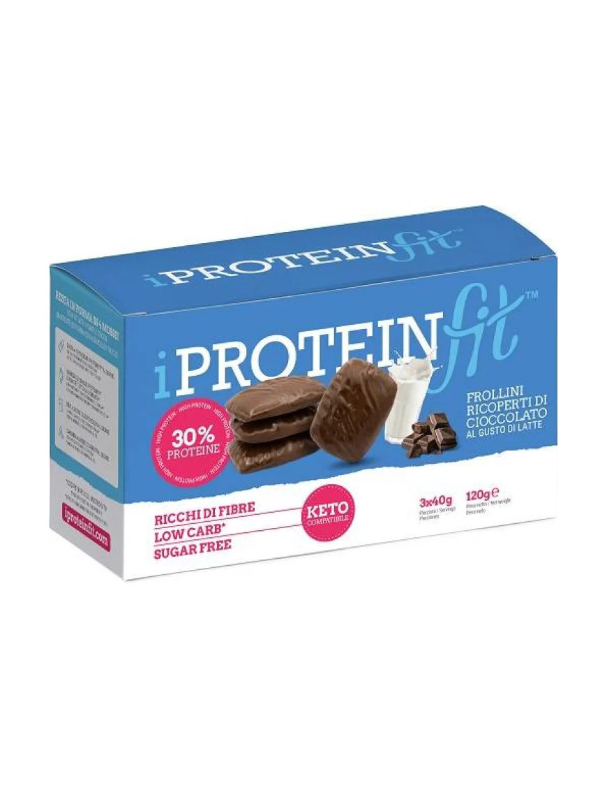 Iproteinfit frollini proteici al cioccolato gusto latte