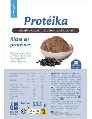 Biscotti proteici al Cacao con gocce di Cioccolato - Low Carb
