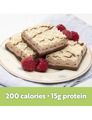 Dietisnack wafer proteico al gusto cioccolato bianco e lampone 5 wafer