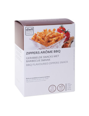 Chips zippers proteiche gusto barbecue
