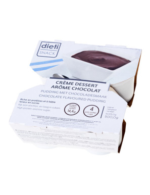 Budino proteico al cioccolato 4 vasetti