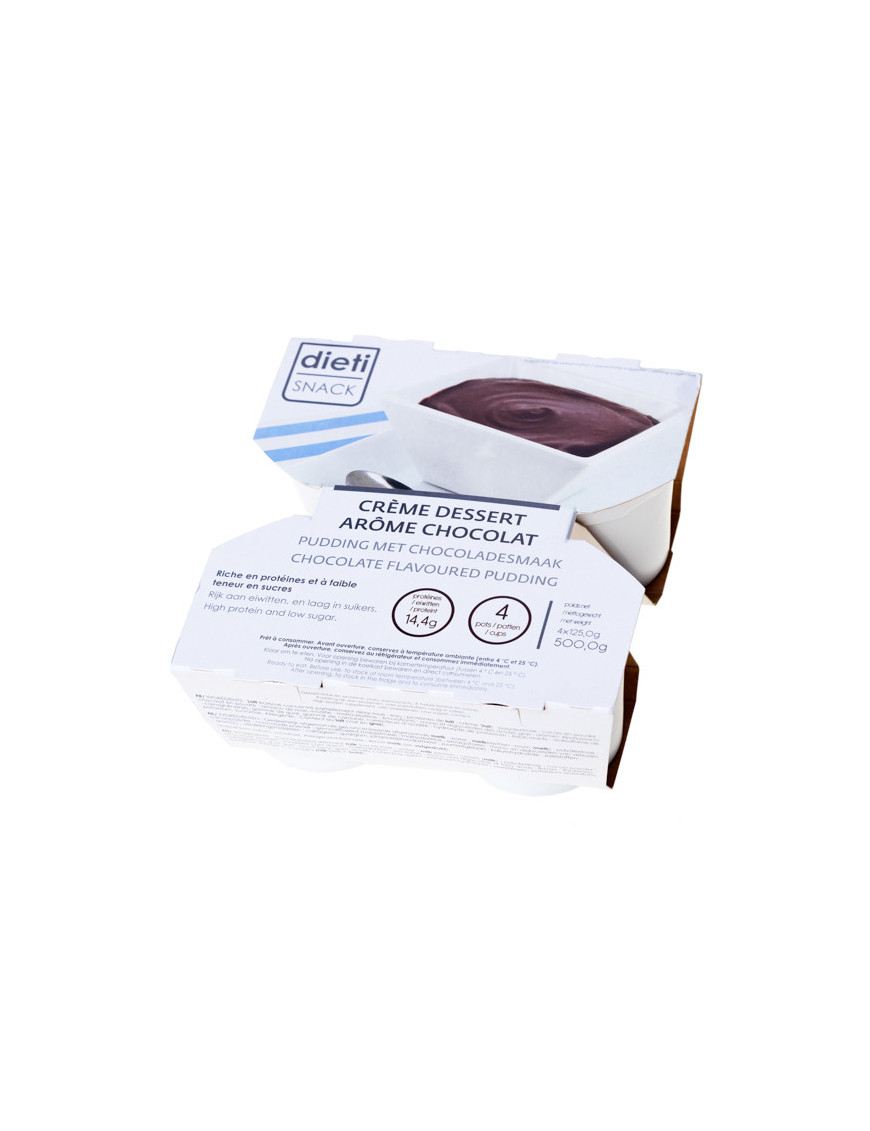 Budino proteico al cioccolato 4 vasetti