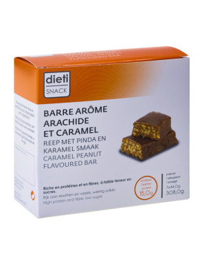 Barrette proteiche arachidi e caramello