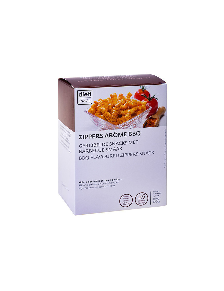 Chips zippers proteiche gusto barbecue