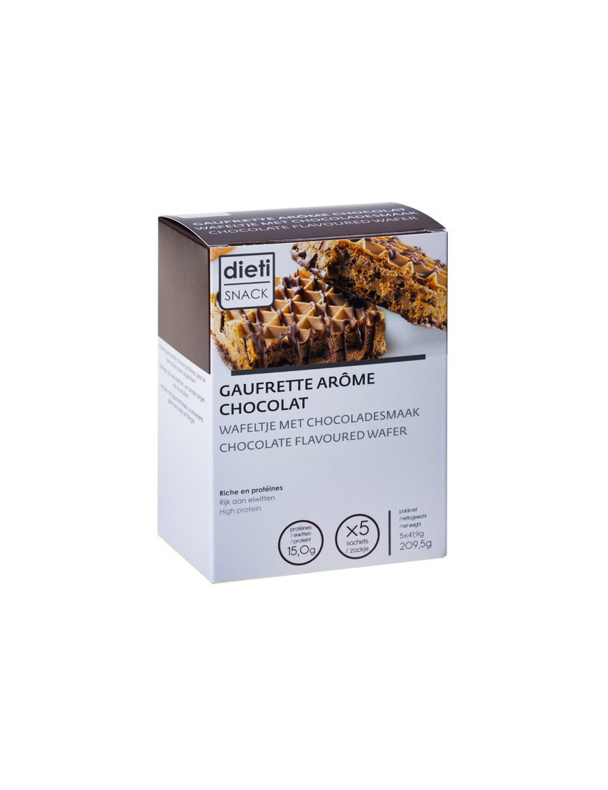 Wafer proteico al gusto cioccolato