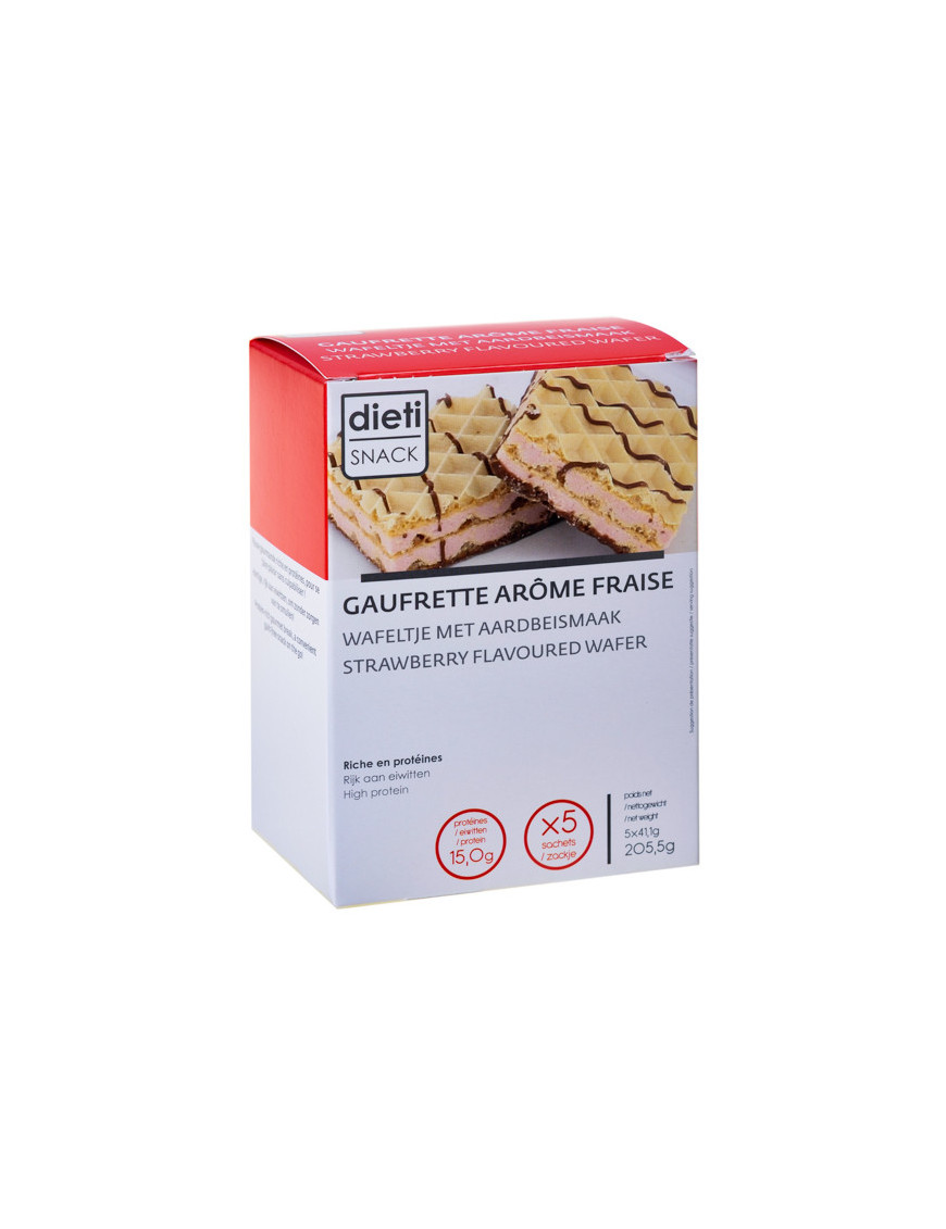 Wafer proteico al gusto fragola