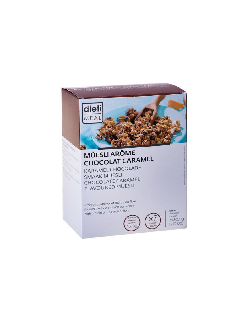 Muesli proteico cioccolato caramello 7 porzioni