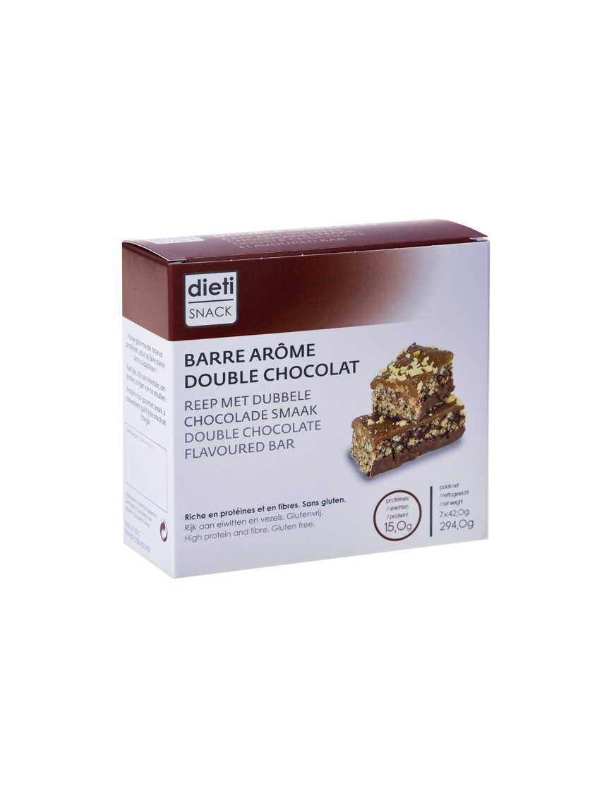 Barretta proteica croccante doppio cioccolato