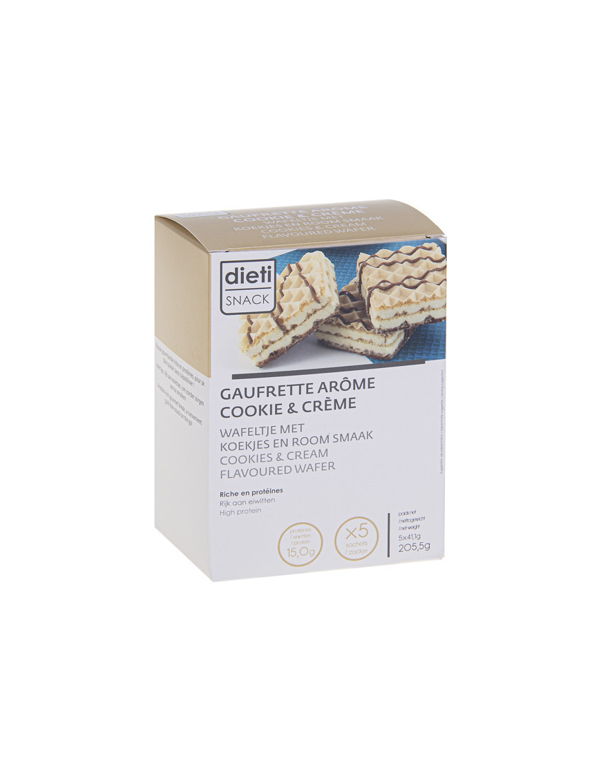 Wafer proteico gusto Cookie and Cream