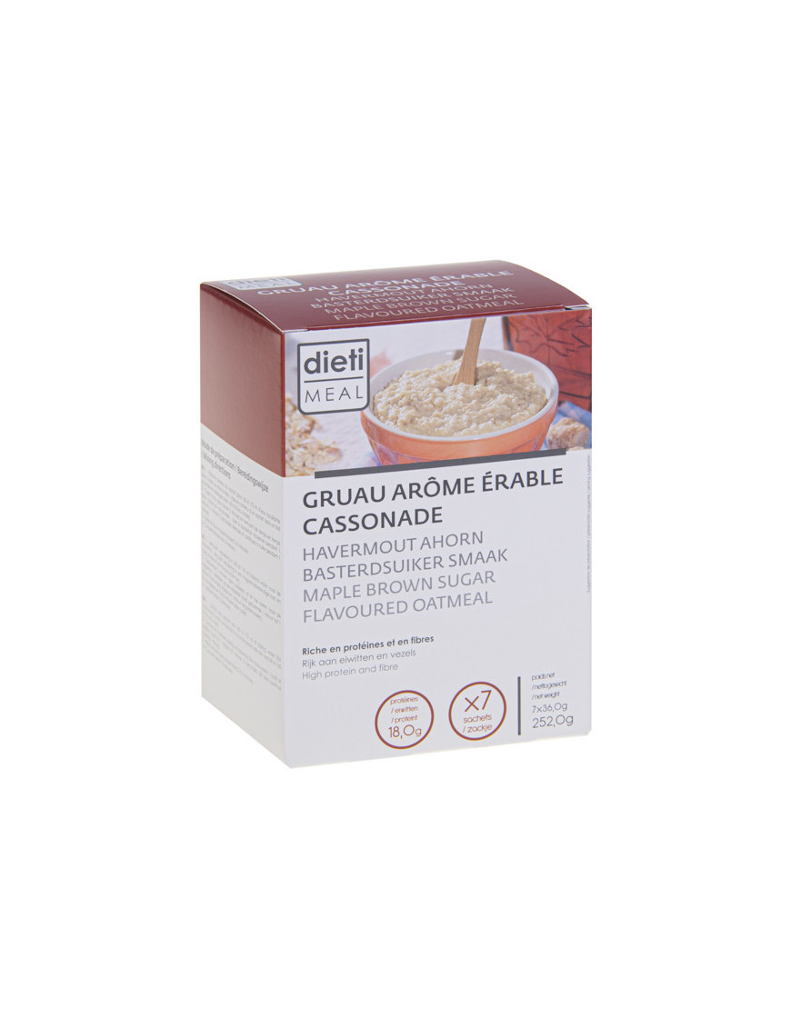 Porridge proteico gusto acero e zucchero di canna