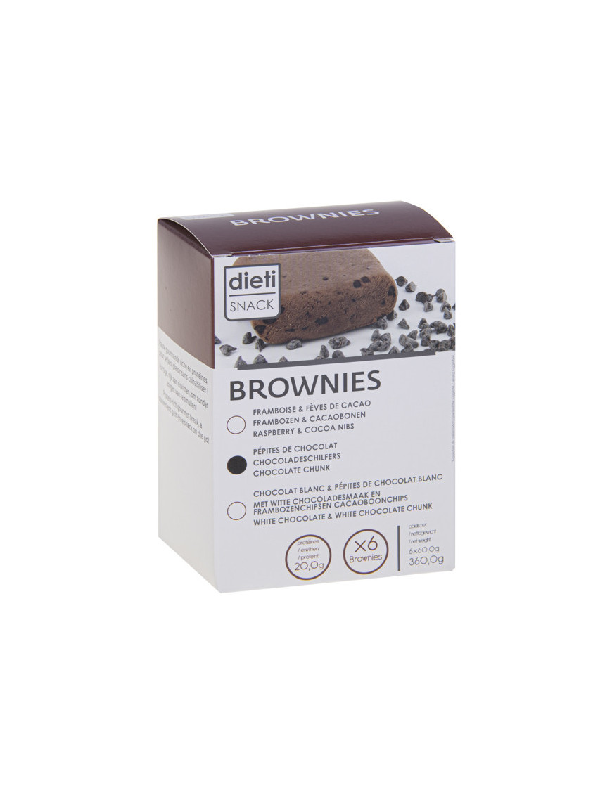 Brownies proteici con gocce di cioccolato